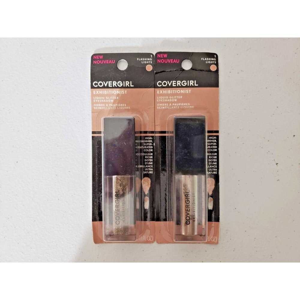 CoverGirl Exhibitionist Liquid Glitter Eyeshadow Flashing Lights 0.13Oz Set Of 2